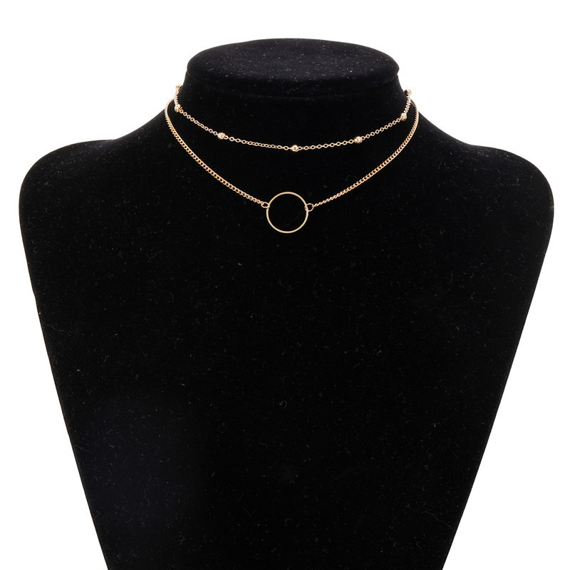 Simple Pendant Double-layer Necklace display picture 2
