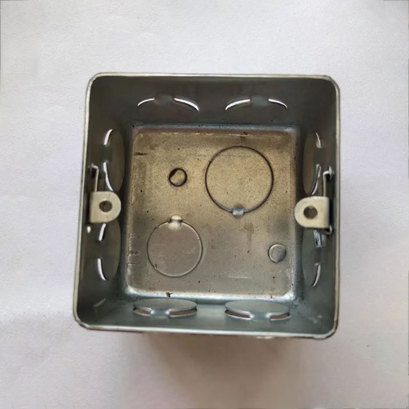 金属接线盒 金属拉伸接线盒 镀锌板底盒暗装方盒开关插座底盒