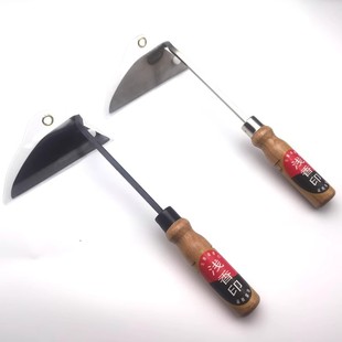 All-steel long-necked sickle garden weeding sickle mowing sickle stainless steel curved sickle hoe garden export farm tools