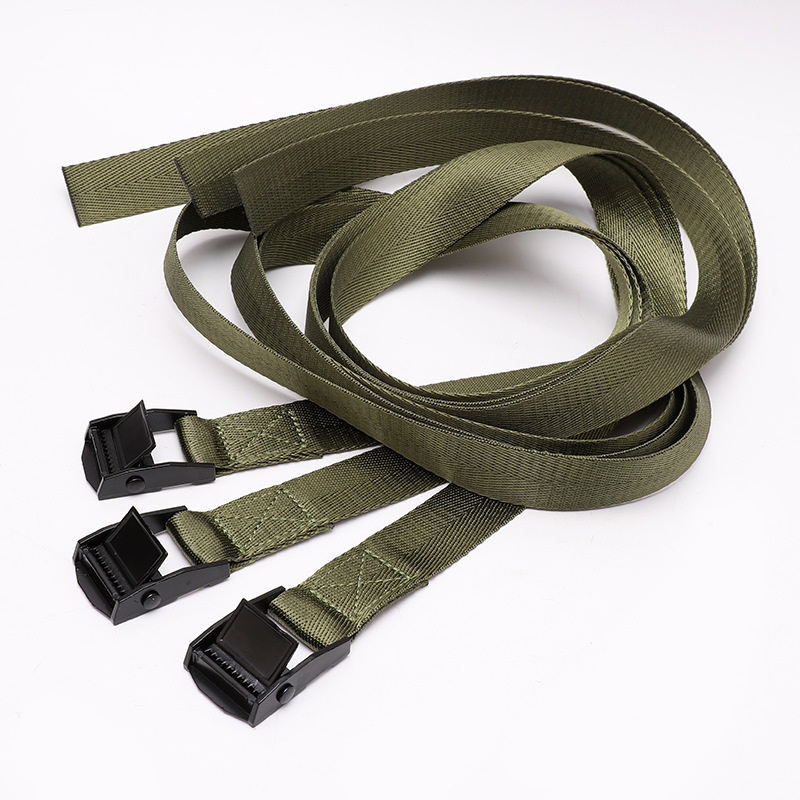 Army Green Zinc Alloy Buckle Tie-Down Strap Truck Motorcycle Bike
