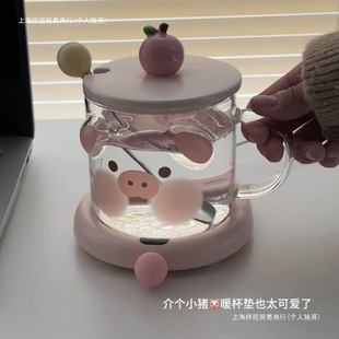 Multi-functional Piggy Household Free Shipping Saucer Coffee Cup Scented Tea Mat Heating Cup Adjustable Warm Milk Free Shipping