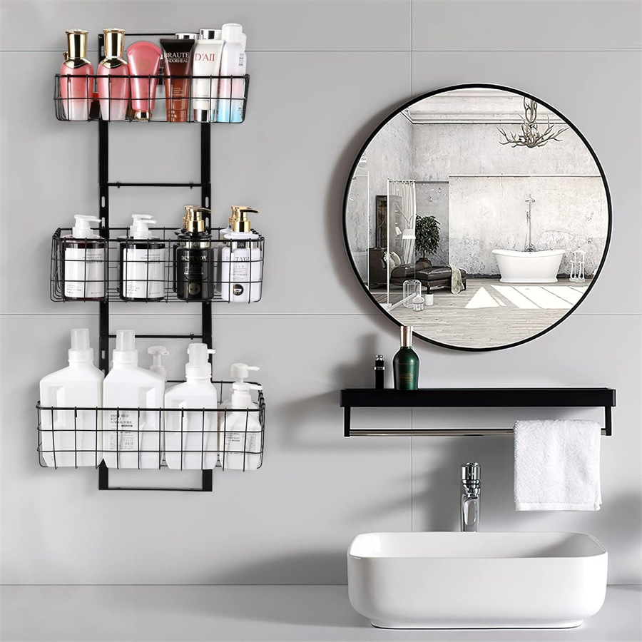 Rack de almacenamiento desmontable percha de puerta trasera rack de almacenamiento, adecuado para cocina, baño