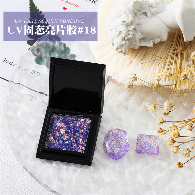 Manicura japonés nuevo UV sólido lentejuelas pegamento esmalte de uñas pegamento fototerapia pegamento sólido brillo lentejuelas pegamento ventas directas de la fábrica