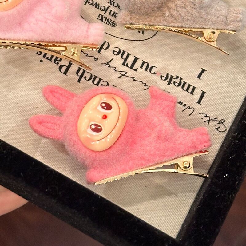送料無料ラブブー人形ドーパミンヘアピンかわいいガーリーハートサイド前髪クリップカモノハシクリップ漫画ヘアアクセサリー|undefined
