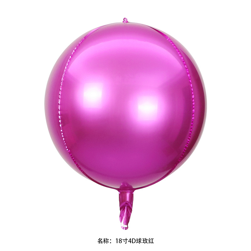 18 pulgadas 22 pulgadas 32 pulgadas 50 pulgadas 4D esfera redonda gran tamaño normal globo de película de aluminio decoración de fiesta de cumpleaños