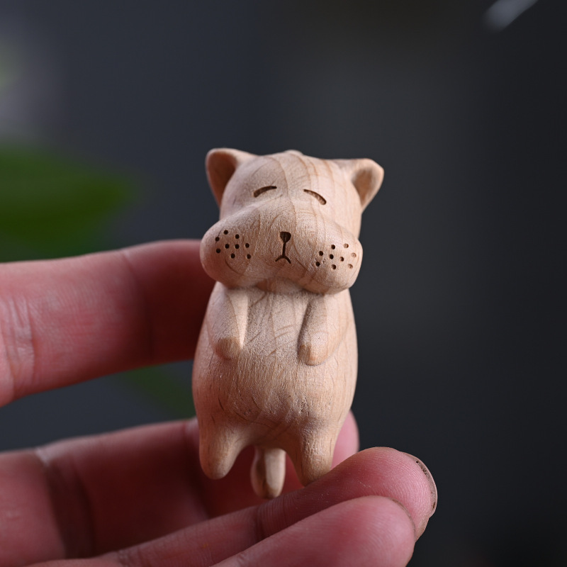 メーカー卸売ブナ材猫キーホルダー招き猫バッグペンダント漫画ハンドルアクセサリーアクセサリーペンダント|undefined