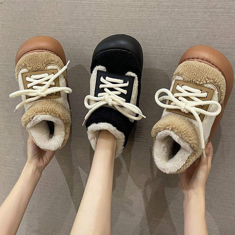 Retro Birkenstock Boots Snow Boots Home Non-Slip 2025 Autumn and Winter New Style Versatile Women's Casual Cotton Shoes That Can Be Worn Outside