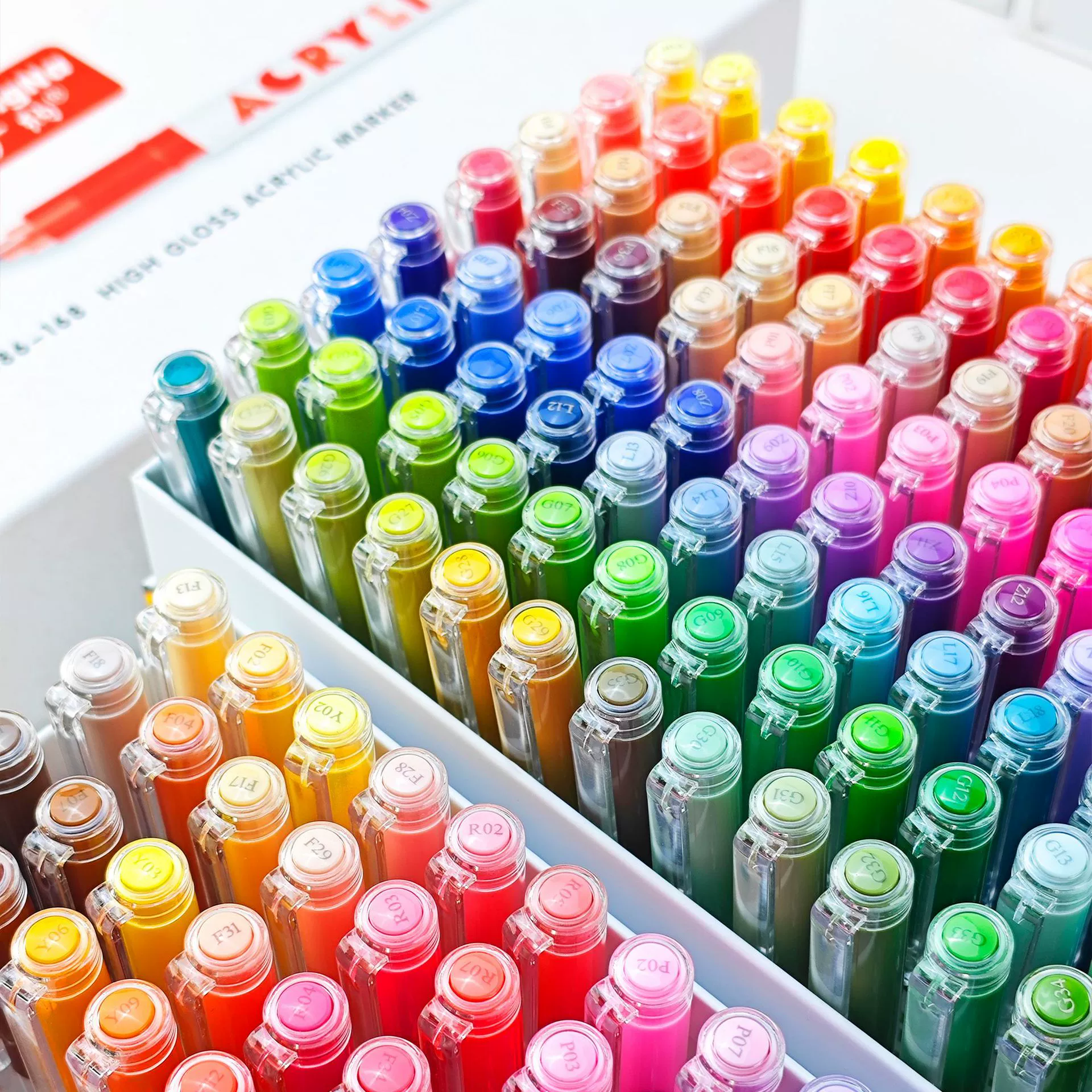广纳 Highlighter, acrylic, capacious marker, crayons, rollerball pen, handmade
