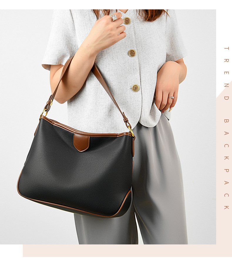 Textured Large Capacity Women's Bag Fashion Crossbody Hand Shoulder Tote Bag Underarm Bag All-match Commute Bag_voghion.com