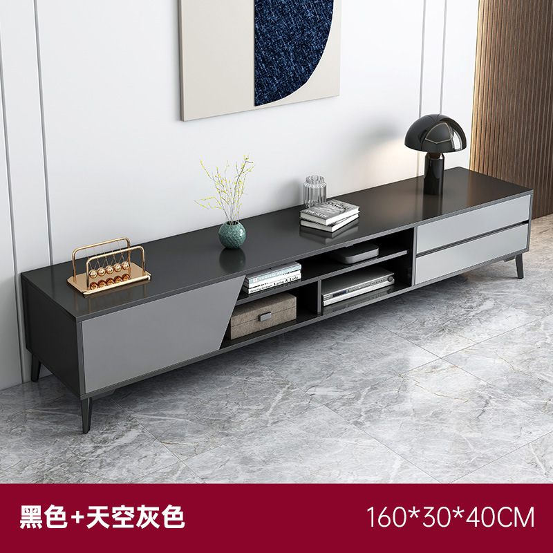 Gabinete de TV simple moderno pequeño apartamento sala de estar luz gabinete de TV de lujo armario de almacenamiento en el hogar combinación de gabinete sub-lado