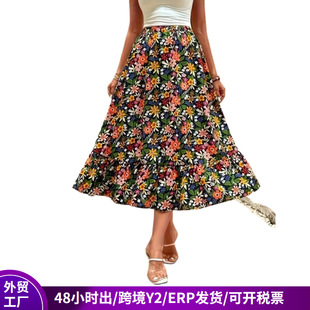 2026���ļ�TEMU�W��ľ��߅����ȹ�¿�ٴ�Ůȹ�r�������黨ɳ��ȹ