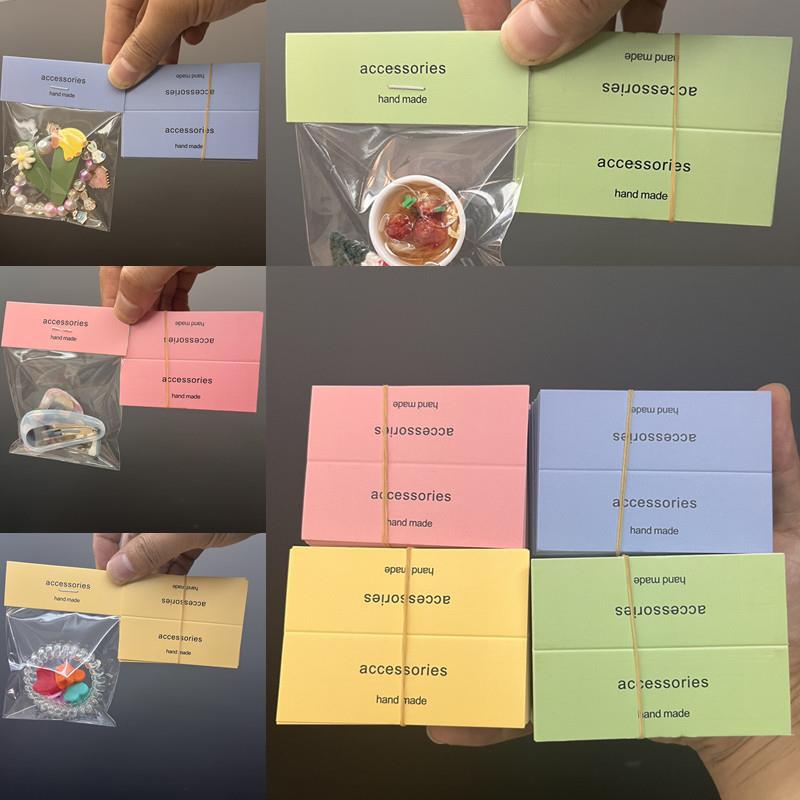 One hundred folded fashion jewelry packaging cardboard color card diy hair accessories children's jewelry packaging accessories