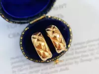 Серьги в европейском и американском стиле AU750 серьги-ромбы серьги с ромбовидным узором золотые серьги 18K женские простые серьги