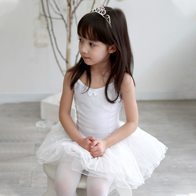 兒童舞蹈服女童練功服芭蕾舞裙跳舞吊帶衣服中國舞女孩夏季形體服