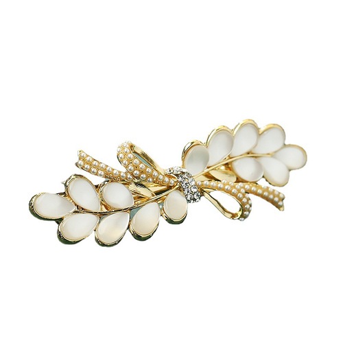 Korean-style cat-eye spring clip sweet bow hair clip large size side clip one-piece clip elegant hair pin hair accessory