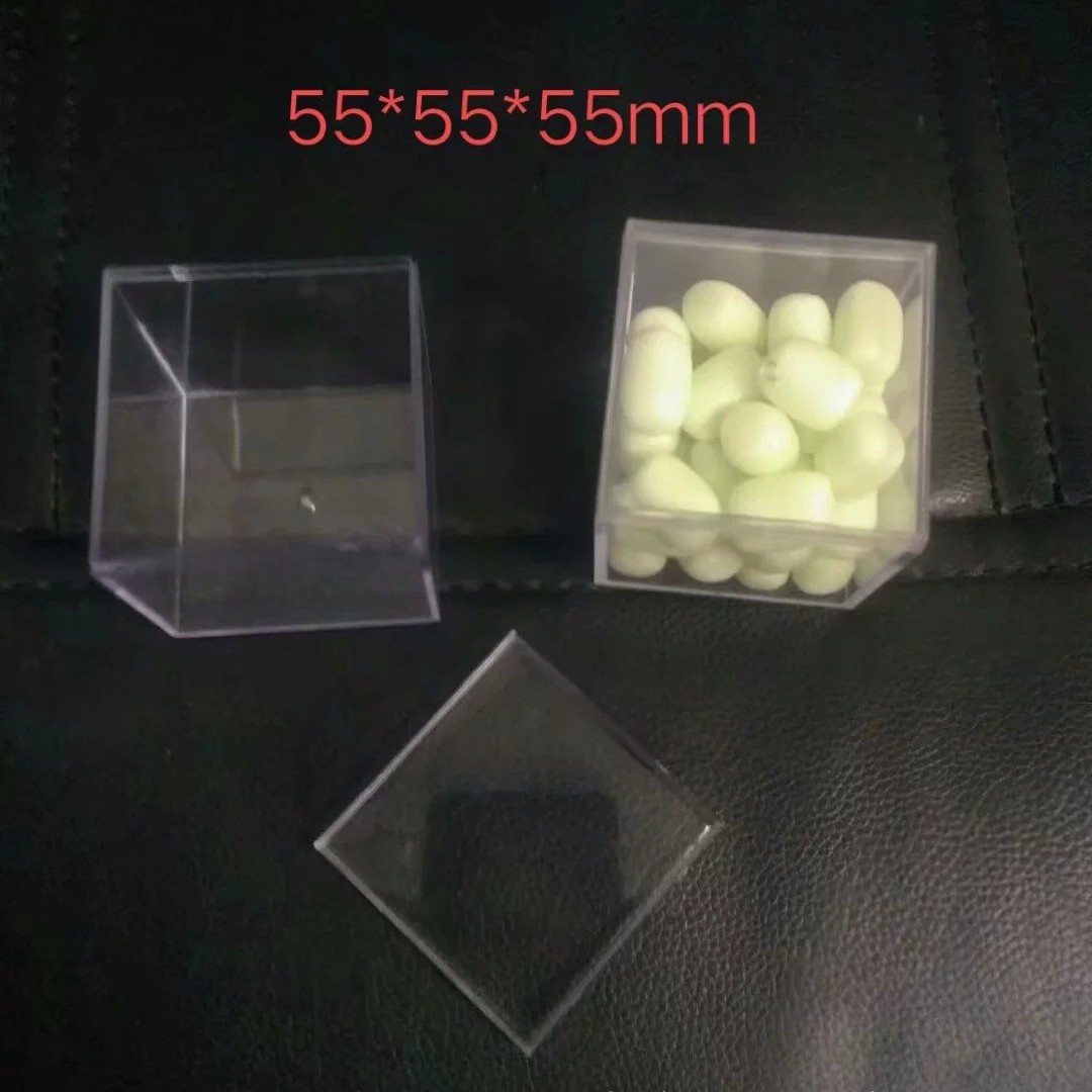 PS透明塑料盒100ml，55mm正方形盒，糖果网红休闲食品包装厂家