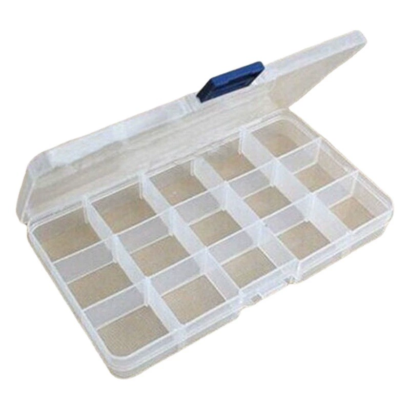 Прозрачный ящик для хранения пластиковый ящик для хранения ящик для драгоценностей ящик для инструментов хранение 10 15 24 Сетка Отделка Коробка