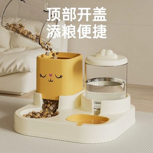Cat Bowl Pet Automatic Feeding Water Dispenser Dog ​​Double Bowl Feeder Dog ​​Bowl Cat Basin Cat Supplies Pet Bowl