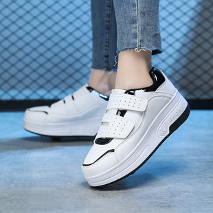 Children's Two-Wheel Heelys Shoes, Internet Celebrity Sliding Shoes for Girls, Retractable Roller Skates for Boys, Cool Heelys Shoes, Sports Shoes for Men