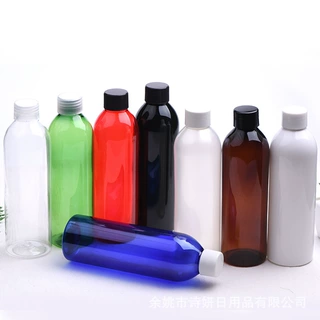 厂家推荐 250ml圆肩旋盖塑料瓶配24-410口径PP旋盖 水乳分装瓶