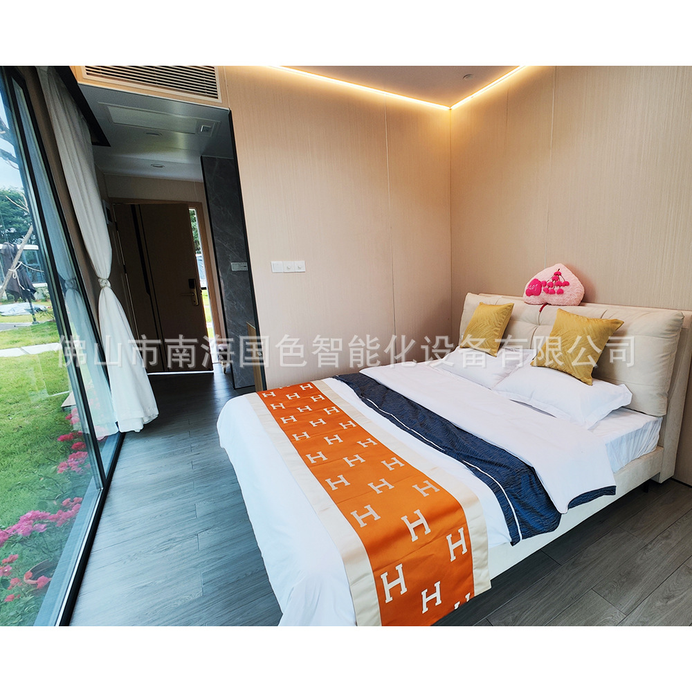 Lugar escénico casa de vacaciones forma en forma de acero ligero Villa residencial rural casa autoconstruida estructura de acero ligero simple Sunshine House