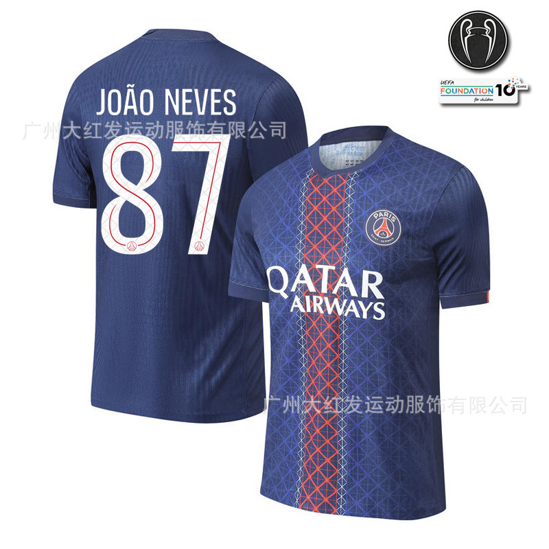 2526 camiseta de fútbol de La Liga, estrella del Real Madrid, Mbappé Vinicius, la misma camiseta impresa número mayorista transfronterizo