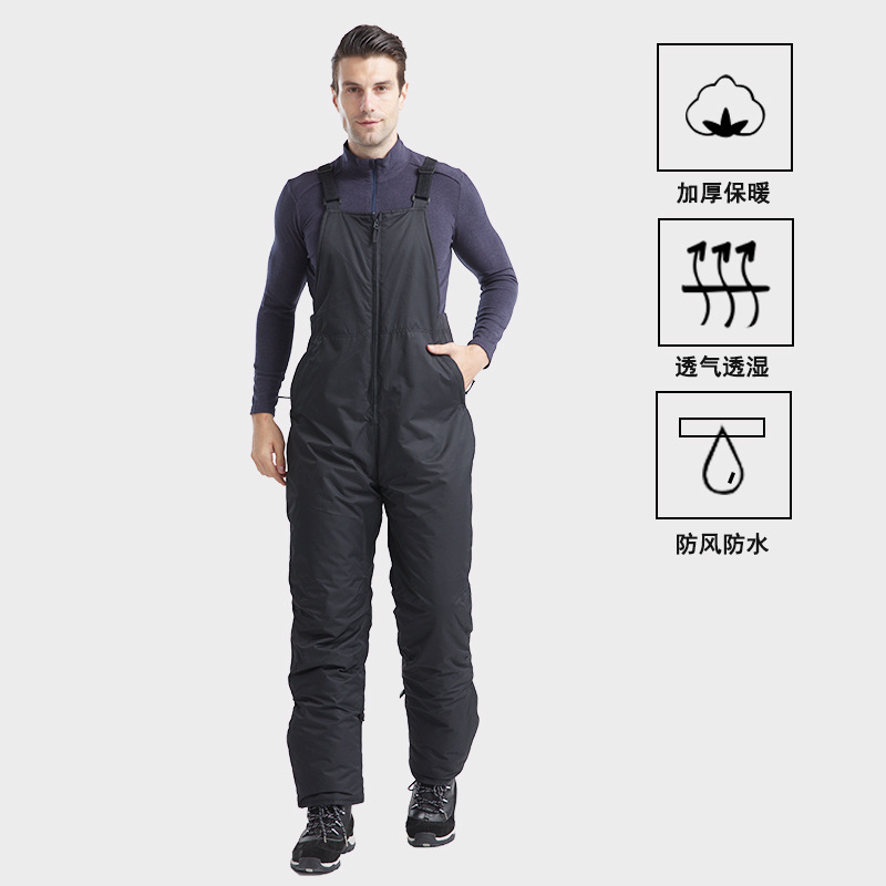 新款欧美男滑雪背带裤防风防水滑雪裤单板滑雪服男滑雪裤背带大码