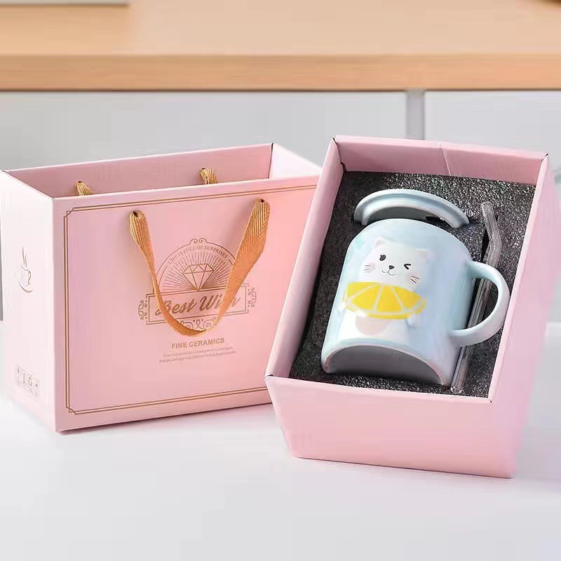 De alto aspecto en relieve Taza de cerámica taza de café taza de agua de publicidad regalo al por mayor para actividades empresariales