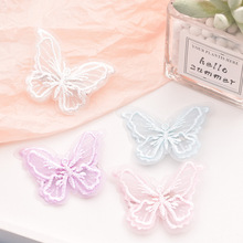 新中式国潮刺绣蝴蝶发夹粉色桃花浅色系复古时尚少女发卡饰品碎发