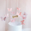 New product pearl ribbon butterfly and Huaya cake decorate the Qixi Valentine's Day love acrylic account