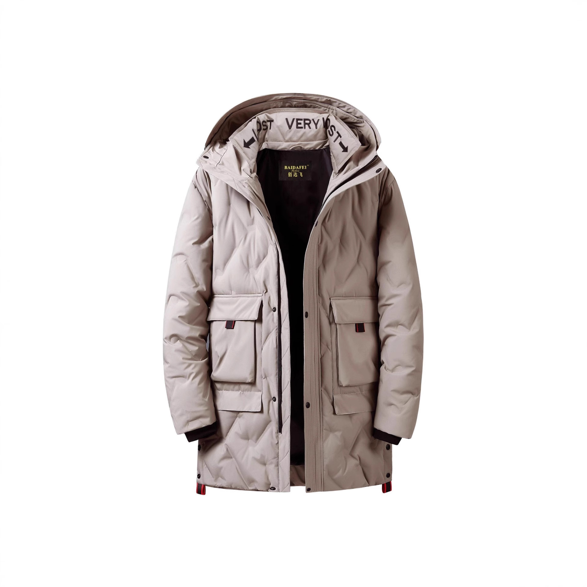 9056 High School Student 2025 New down Jacket Men's Mid-Length Thickened Winter Jacket for Teenagers