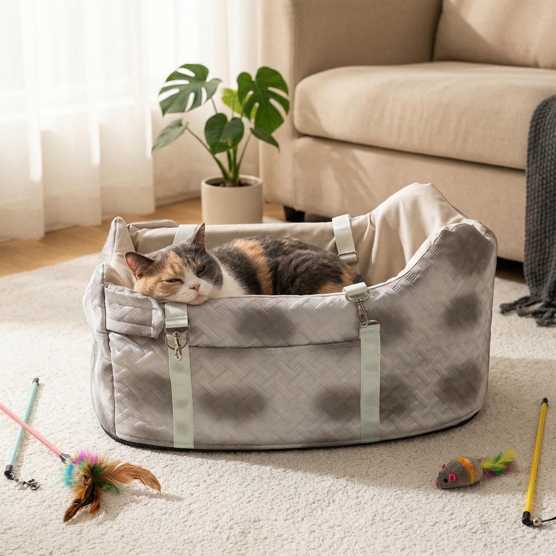 跨境爆款四季通用车载垫安全座椅 外出座椅垫子冬夏两用前排狗窝