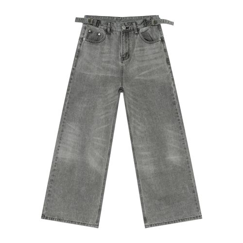 Nirben Denim | New American Retro Design Straight Leg Jeans for Men, Trendy Brand Wide Leg Loose Straight Pants