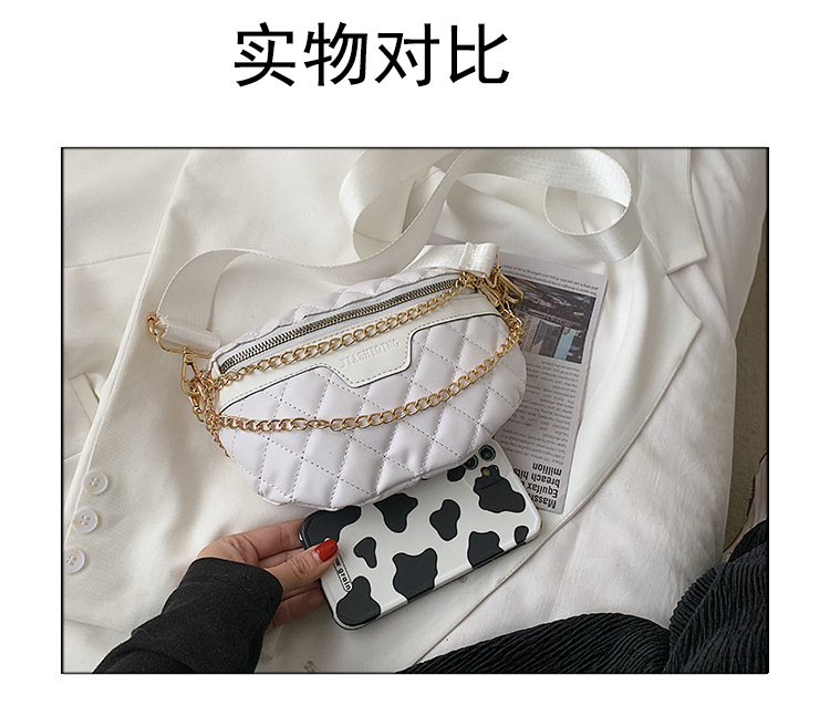 Women's Casual Wide Strap Chest Bag Rhomboid Embroidery Thread Bag display picture 20