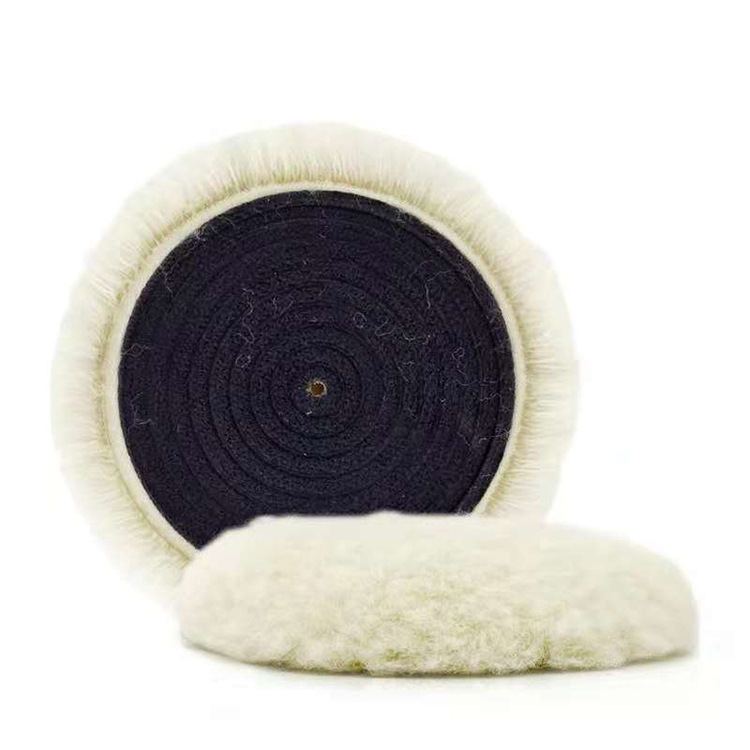 跨境3/4/5/6/7自粘式抛光羊毛球细抛汽车美容羊毛轮羊毛盘|ms