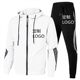 2024 New Spring and Autumn Men's Suit Pants Youth Casual Running Three Stripes Sports Suit Men's Two Pieces