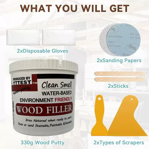 跨境Wood putty filler裂缝修复家具原子灰木器腻子膏修补膏