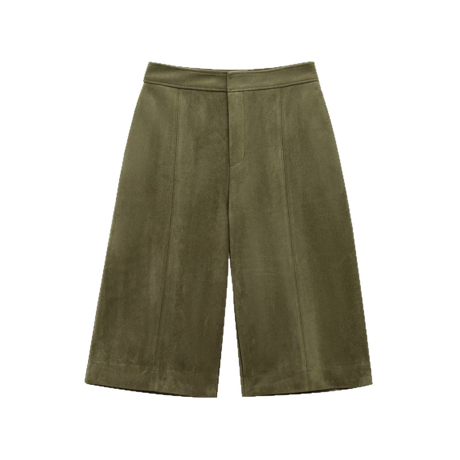 European and American Style Women's Clothing 2025 New European and American Fashion Simple Suede Texture Effect Casual Shorts