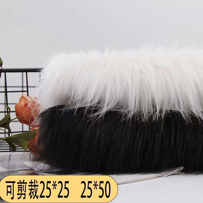 新款 70毛狐狸毛绒布 毛绒大衣外套披肩服装面料 人造长毛绒面料