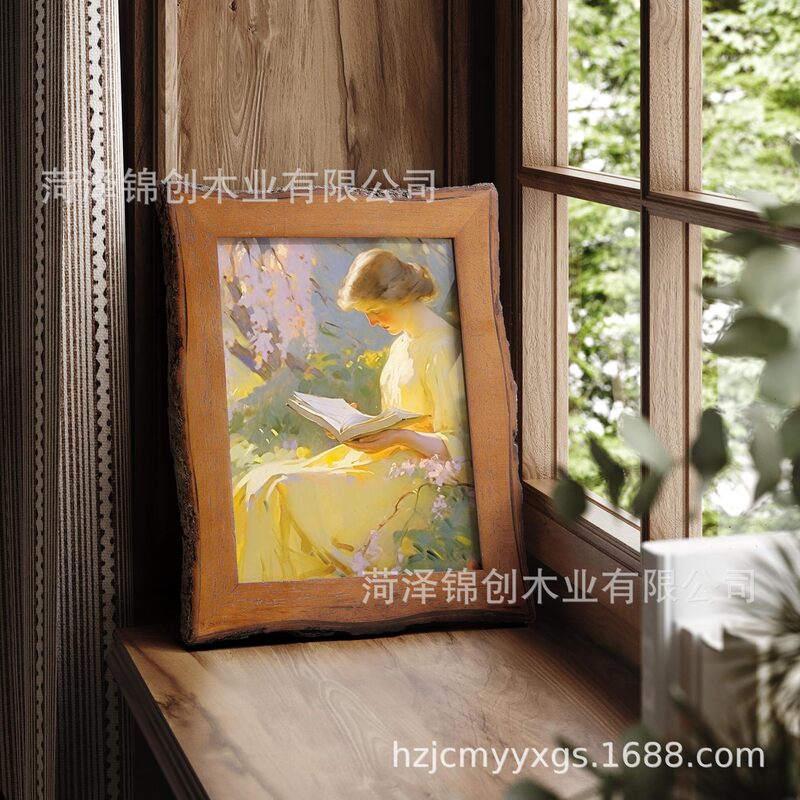 American Country Style Bark Wood Photo Frame, Natural Rough Edge Solid Wood Picture Frame, Home Desktop Photo Decoration Frame American Country Style Bark Wood Photo Frame, Natural Rough Edge Solid Wood Picture Frame, Home Desktop Photo Decoration Frame