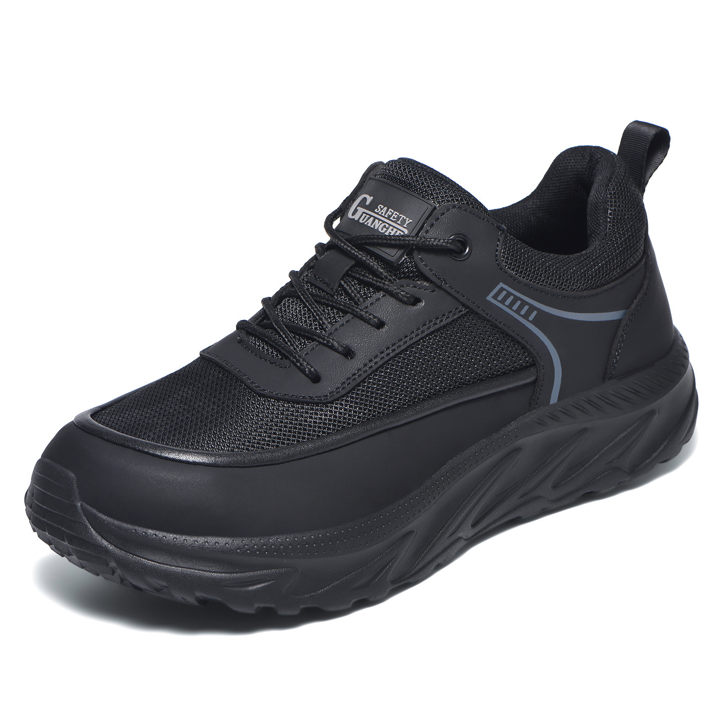 Zapatos de Seguridad Laboral para Hombre Cabeza Ancha Tejido Volador Transpirable Anti-impacto para Trabajo image 6