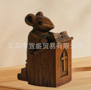 Mini diseño decoración hogar patio Mesa decoración creativa Profesor de ratón lindo transfronterizo Decoración