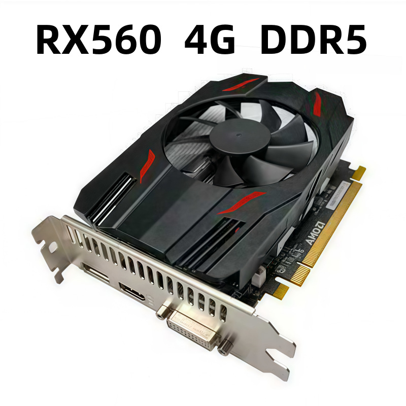 Brand New Hd Rx560 Real 4Gb Ddr5 Hd Gaming Computer Graphics Card E-Commerce Hot Selling Desktop Graphics Card 4K