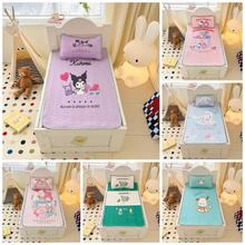 外贸跨境三丽鸥乳胶凉席两件套夏季儿童空调席卡通折叠席子软席子