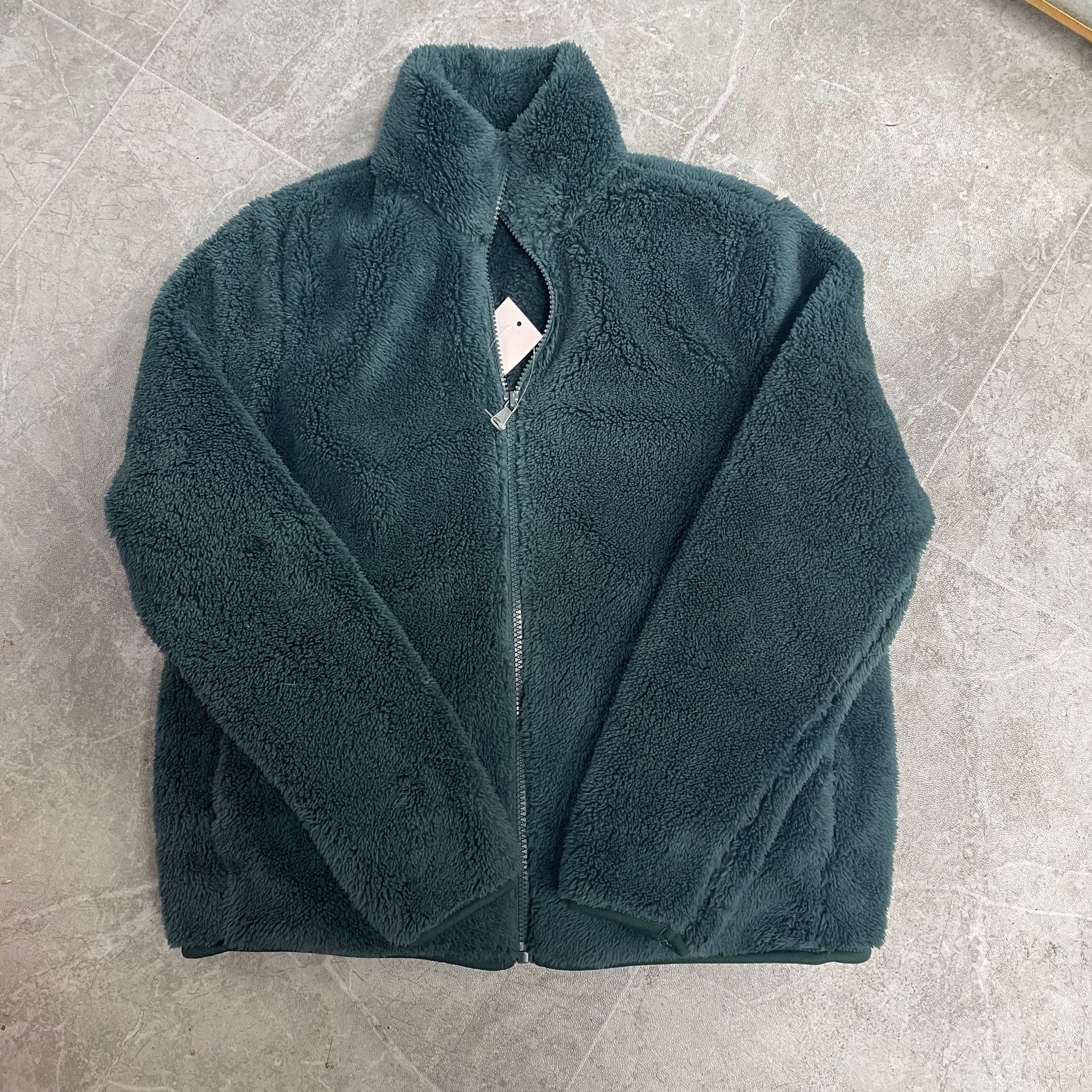 Chaqueta larga de felpa, manga larga, felpa coral, ropa de abrigo corta para otoño e invierno para mujer 479611/449753/439138