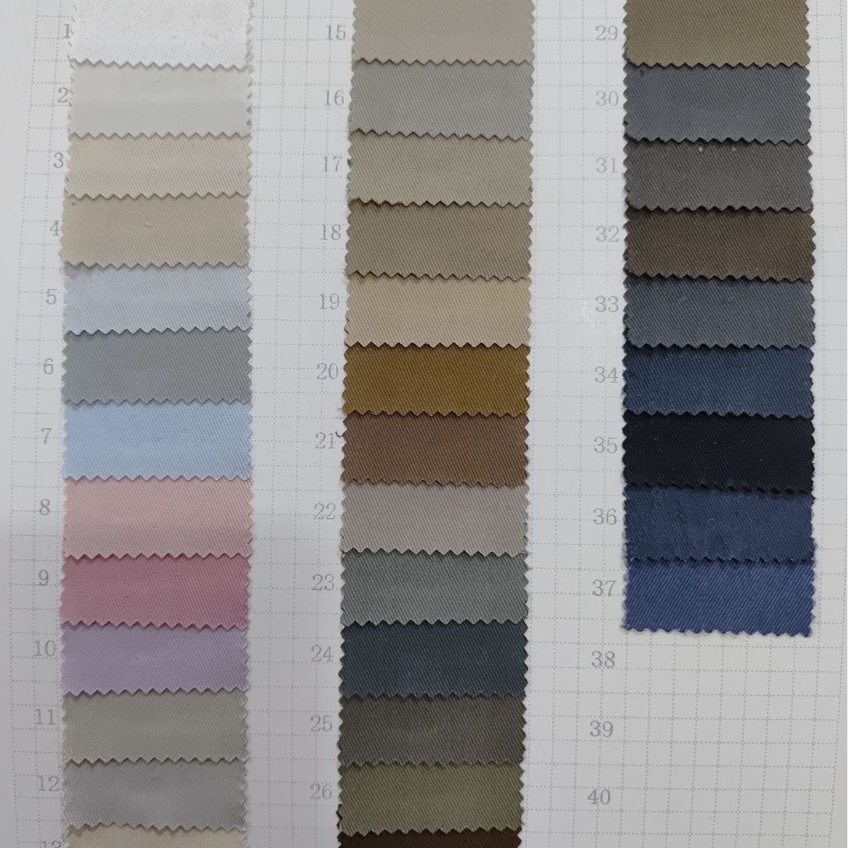 H2005棉锦骑兵斜 面料颜色现货 风衣外套裤子短裤童装棉服面料