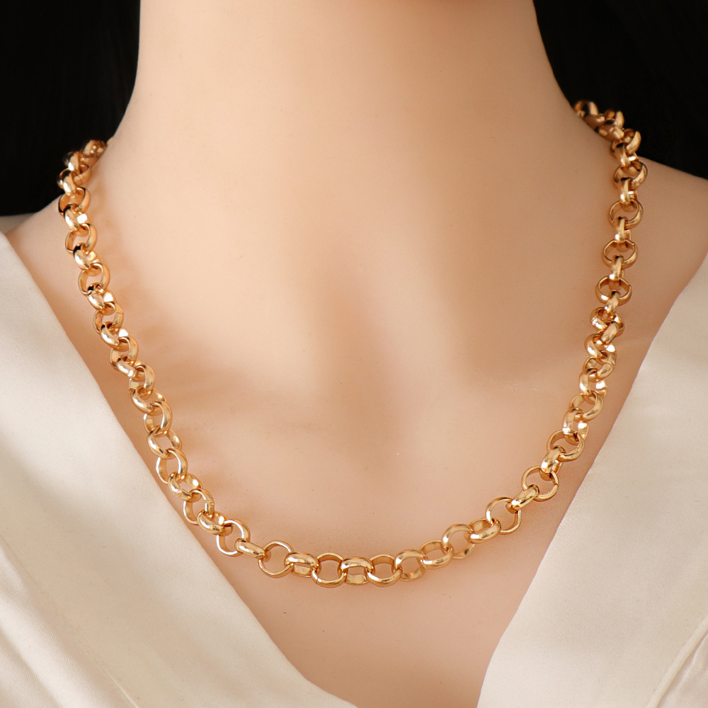 Fashion Geometric Thick Chain Alloy Necklace display picture 2