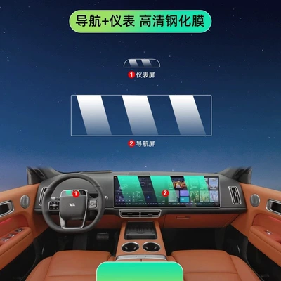 Ideal L6L7L8L9 Tempered Film Car interior film - 24-25-ideal-series-navigation-instrument-high-definition-tempered-film