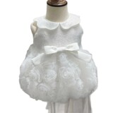 Платье для девочек, белая юбка на девочку, наряд маленькой принцессы без рукавов, наряд на выход, в западном стиле, юбка-пачка