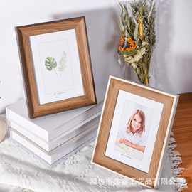 ✅美式简约相框6寸7寸8寸书法摆件A4摆台影楼婚纱照挂墙8开画框